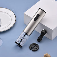 Thumbnail for Electric Wine Opener Rechargeable Battery Operated Wine Bottle Opener with Foil Cutter Automatic Wine Openers Electric Corkscrew Wine Opener for Wine Lovers, Stainless Steel