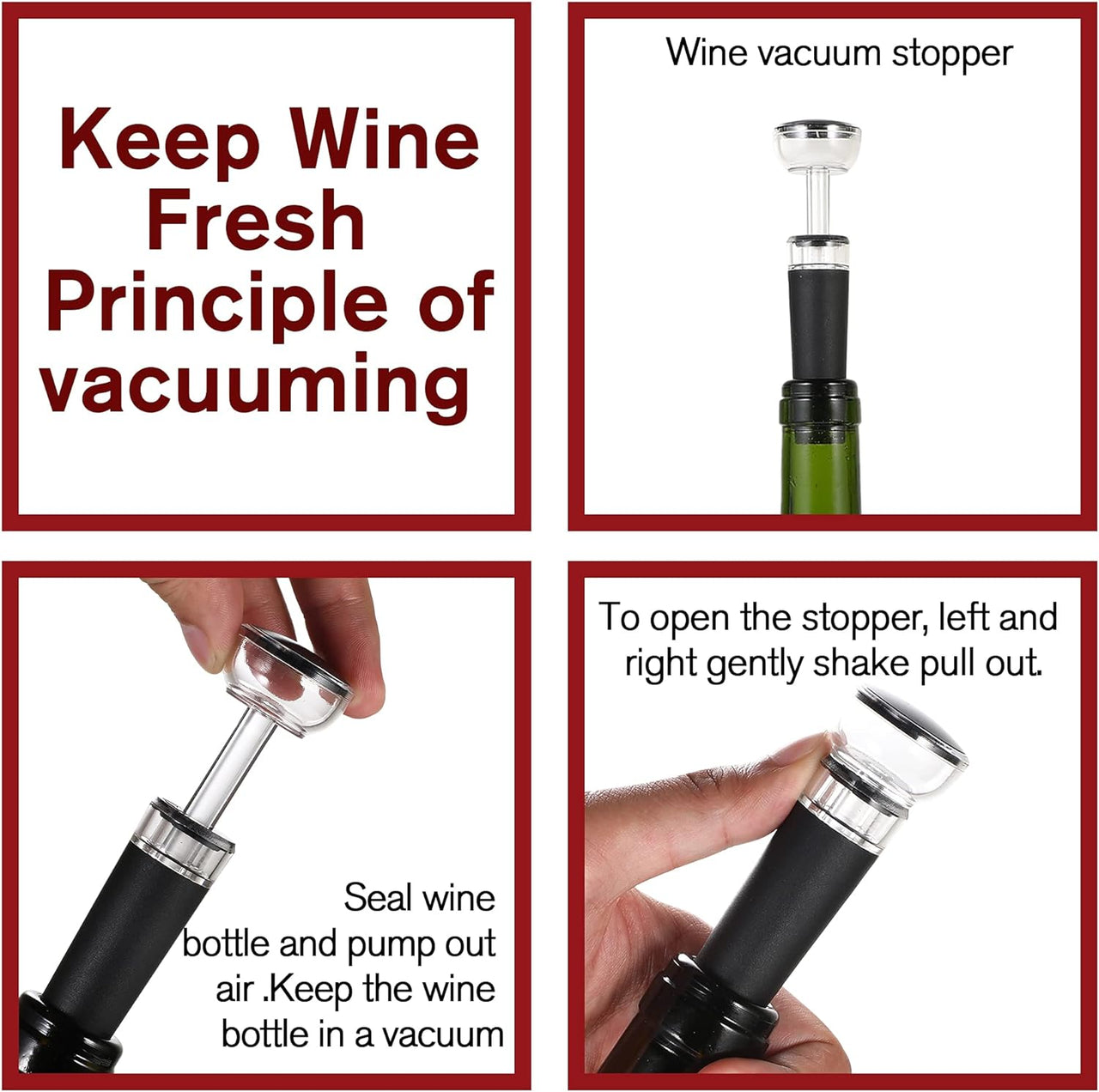 Wine Pourer and Stopper,Wine Aerator Pourer Spout,Liquor Bottle Pourers and Vacuum Wine Saver Pump Keep Fresh,Wine Pourer No Drip with Wine Aireators Pourer,Aerating Pourer with Decanter Spout (1)