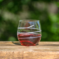 Thumbnail for Twist Stemless Red Wine Glass 16.75 Oz - Made in the USA - Tumbler Wine Glasses - Lead-Free Glass - Etched Stemless Wine Glasses (Set of 2)