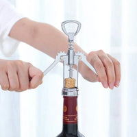 Thumbnail for Portable Stainless Steel Red Wine Opener Wing Type Metal Wine Corkscrew Bottle Openers Corkscrews Wine Cork Remover Kitchen Bar