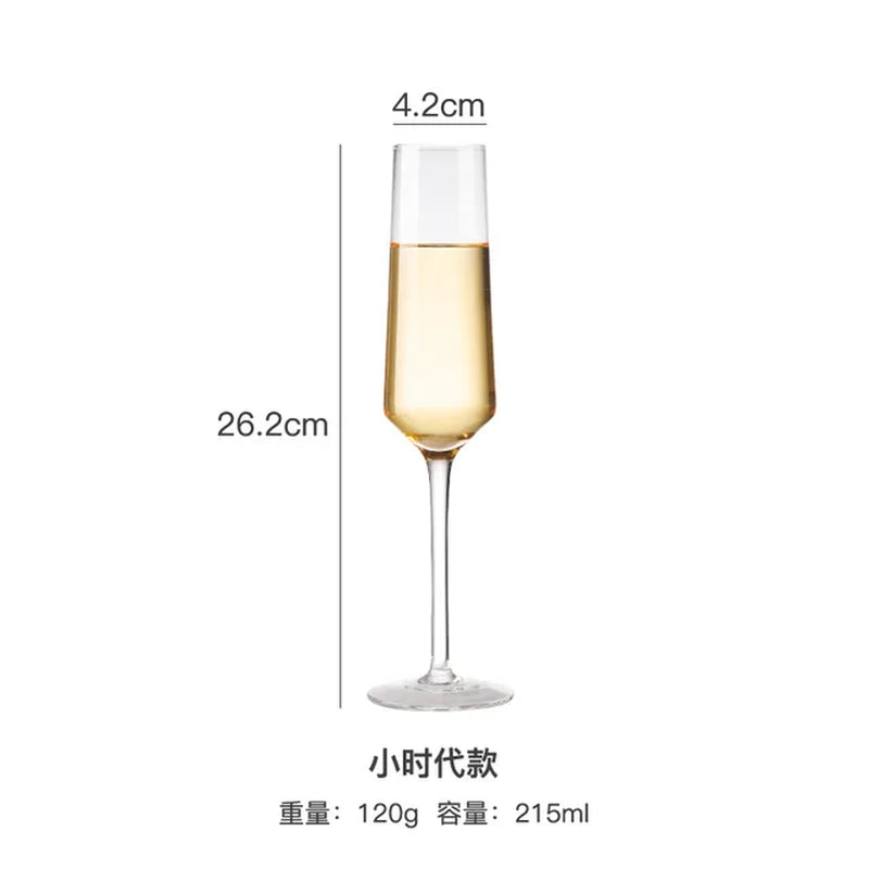 2Pcs Goblet Champagne Glass Unleaded Crystal Wine Glass Cup Sweet Wine Glass Sparkling Wine Glass Bar Wedding Family Drink Glass