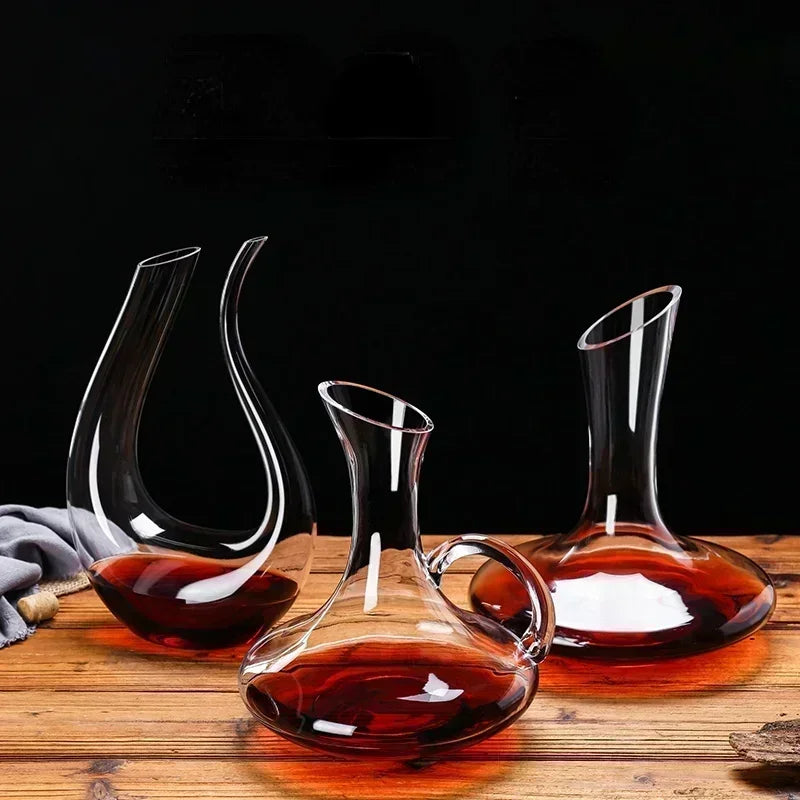 High Grade 1500ML Crystal U-Shaped Wine Decanter Gift Box Harp Swan Decanter Creative Wine Separator Wine Set Decanter Set