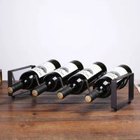 Thumbnail for Wine Rack Creative Wire Wine Display Rack Storage Bottles Rack Stand Home Accessory Holds 2/3/4 Bottles