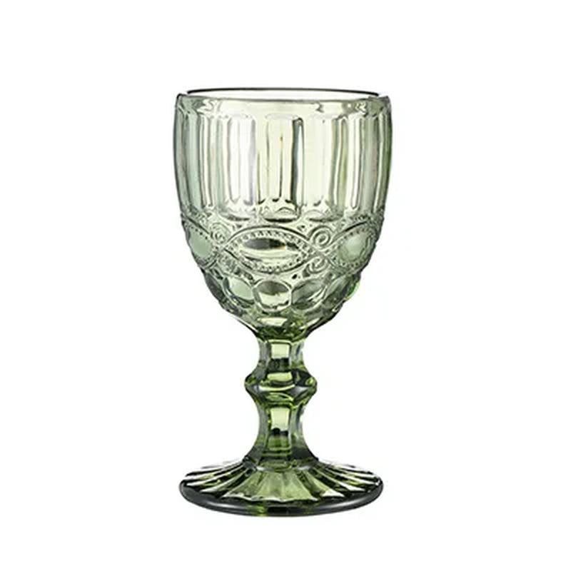 Retro Colored Wine Glass Champagne Glasses European Style Goblet Wedding Bar Decorative Stemware