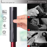 Thumbnail for Automatic Bottle Opener Electric Wine Bottle Opener Corkscrew Foil Cutter Set Red Wine Openers Jar Opener Kitchen Accessories