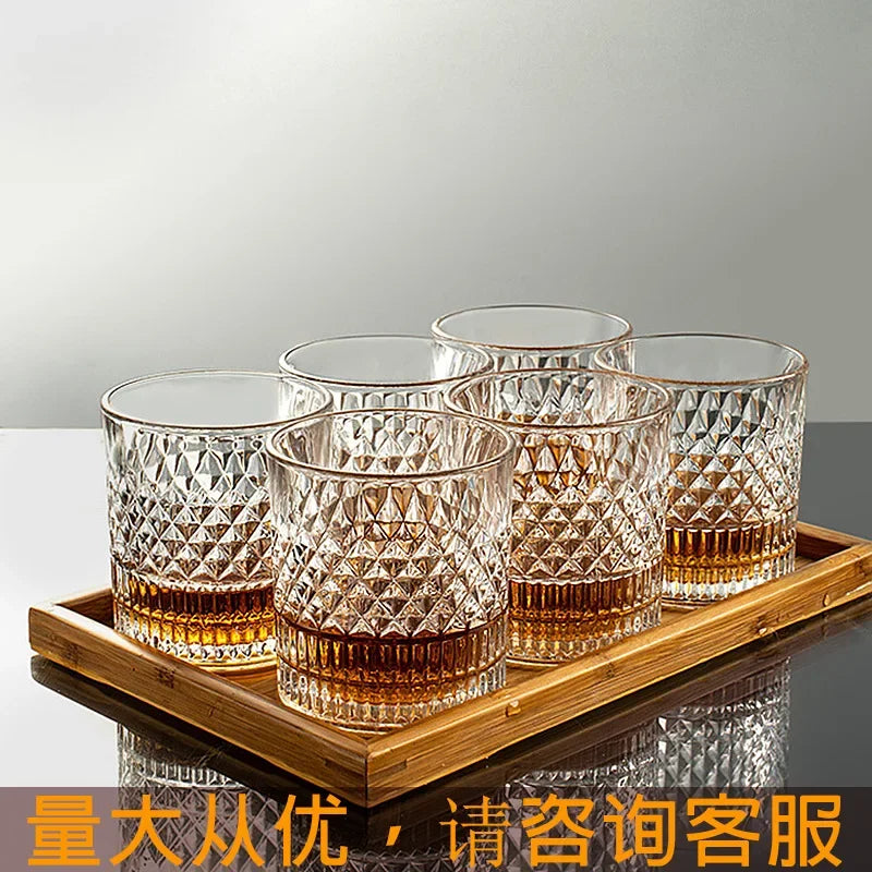 Glass Transparent Whiskey Glass Home Creative Liquor Spirits Wine Glass Beer Glass