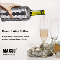 Thumbnail for Wine Chiller Single Bottle Stainless Steel Iceless Cooler Insulated Wine Bottle Keep Wine Cold up to 6 Hours Fits Most Wine Bottles Gift for Wine Lovers Rapid and Portable