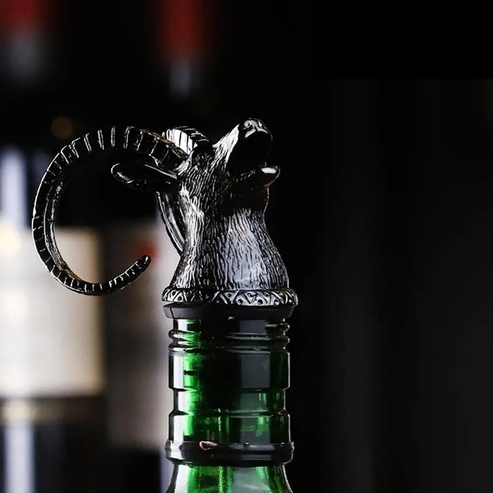 Dispenser for Wine Jagermeister Zinc Alloy Deer Elk Lion Head Mouth Wine Pourer Wine Extractor Silver Pourers Bar Accessories