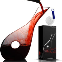 Thumbnail for Wine Decanters by  Hand Blown Red Wine Carafe Classic Pierced Designed Wine Decanter Luxury Wine Decanter