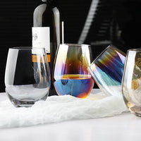 Thumbnail for Amber Stemless Wine Glass(Set of 4)-20 Ounces,Colored Water Juice Drinking Glasses,All-Purpose Glass Wine Tumblers,No Stem Glass Beverage Cups,Perfect for Home,Bar,Restaurants and Parties