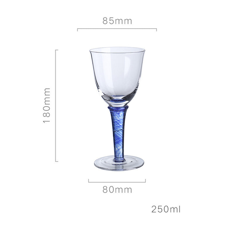 1Pcs Vintage Cocktail Glasses Creative Glass Wine Glasses Home Green Blue Goblet Tulip Glass Red Wine Glass