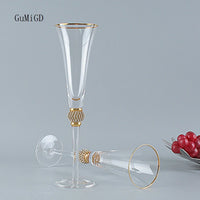 Thumbnail for Crystal Cocktail Glass Champagne Glass Red Wine Glass Phnom Penh Red Wine Glass Enamel Wedding Goblet