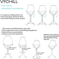 Thumbnail for Stemmed Wine Glass Chiller | Keep the Chill without Giving up Your Glass | New Wine Accessory | Separable & Refreezable Chill Cradle | Actively Chills Stemware | Stone, Single