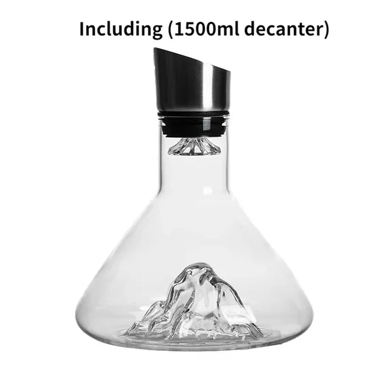 1800Ml Decanter Mountain Style Set Wine Gift Box Crystal High Grade Wine Decanter Gift Box Harp Swan Decanter Wine Separator