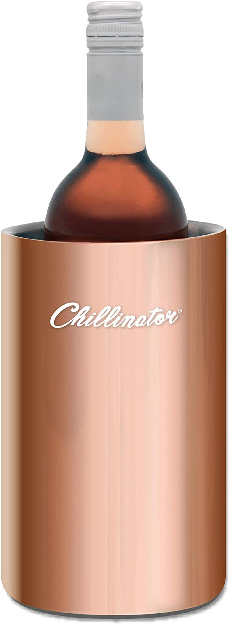 Premium Iceless Wine Chiller Bucket – Champagne Bucket - Insulated Double Walled to Keep 750Ml White Wine Bottles Colder for Longer Wine Bottle Cooler Bucket or Champagne Chiller (Copper)