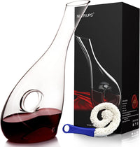 Thumbnail for Wine Decanter Decanter for Wine Crystal Aerating Decanter Red Wine Decanter Wine Decanters and Carafes Snail Shaped Design with Slanted Spout to Avoid Spills