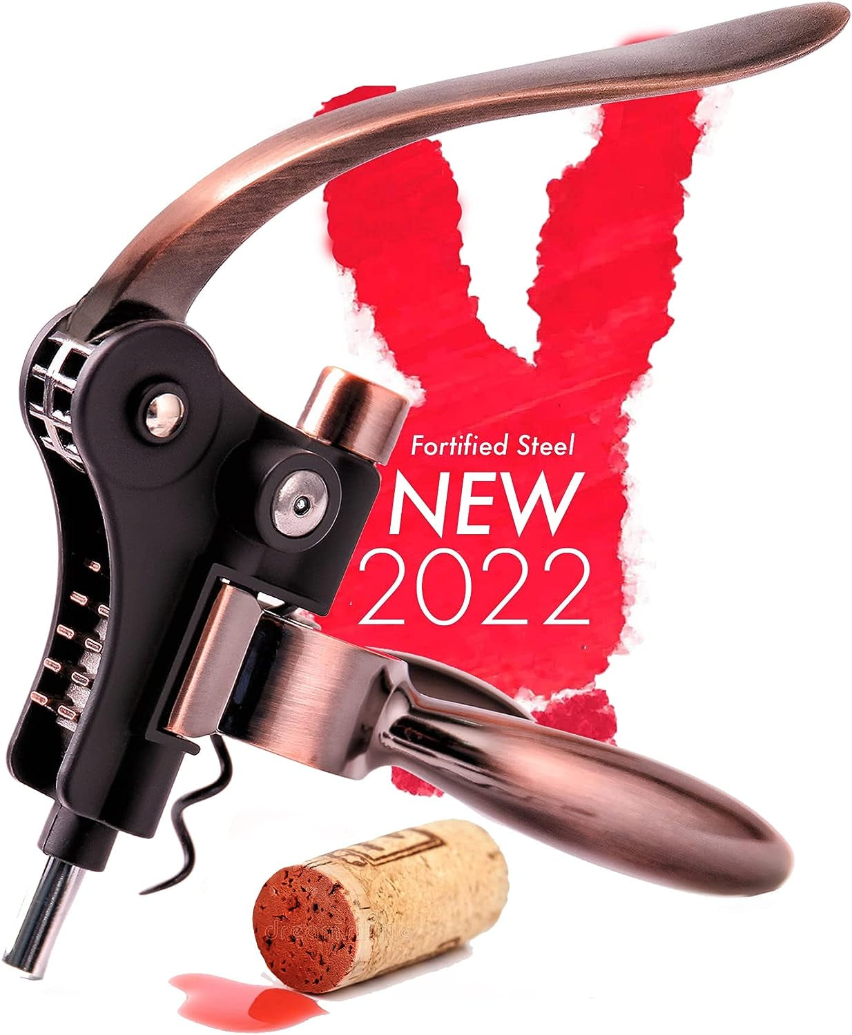 Wine Corkscrew Opener Set Legend Bottle Opener Wine Opener Wine Accessories Opener Wine Corkscrew Opener Lever Cork Wine Kit: with Foil Cutter,Wine Stopper and Extra Spiral (Bronze2021)