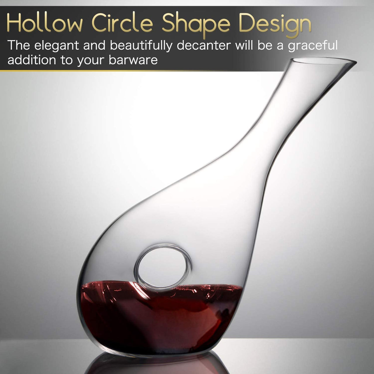 Wine Decanters by  Hand Blown Red Wine Carafe Classic Pierced Designed Wine Decanter Luxury Wine Decanter