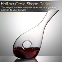 Thumbnail for Wine Decanters by  Hand Blown Red Wine Carafe Classic Pierced Designed Wine Decanter Luxury Wine Decanter