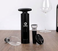 Thumbnail for Manual Wine Bottle Opener Portable Corkscrew with Foil Cutter, Vacuum Stopper, and Wine Aerator Pourer, 4-In-1 Waiter Corkscrew for Wine Lover (Black - Manual)