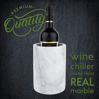 Thumbnail for Marble Wine Chiller Bucket - Wine & Champagne Cooler for Parties, Dinner – Keep Wine & Beverages Cold – Holds Any 750Ml Bottle - Ideal Gift for Wine Enthusiasts