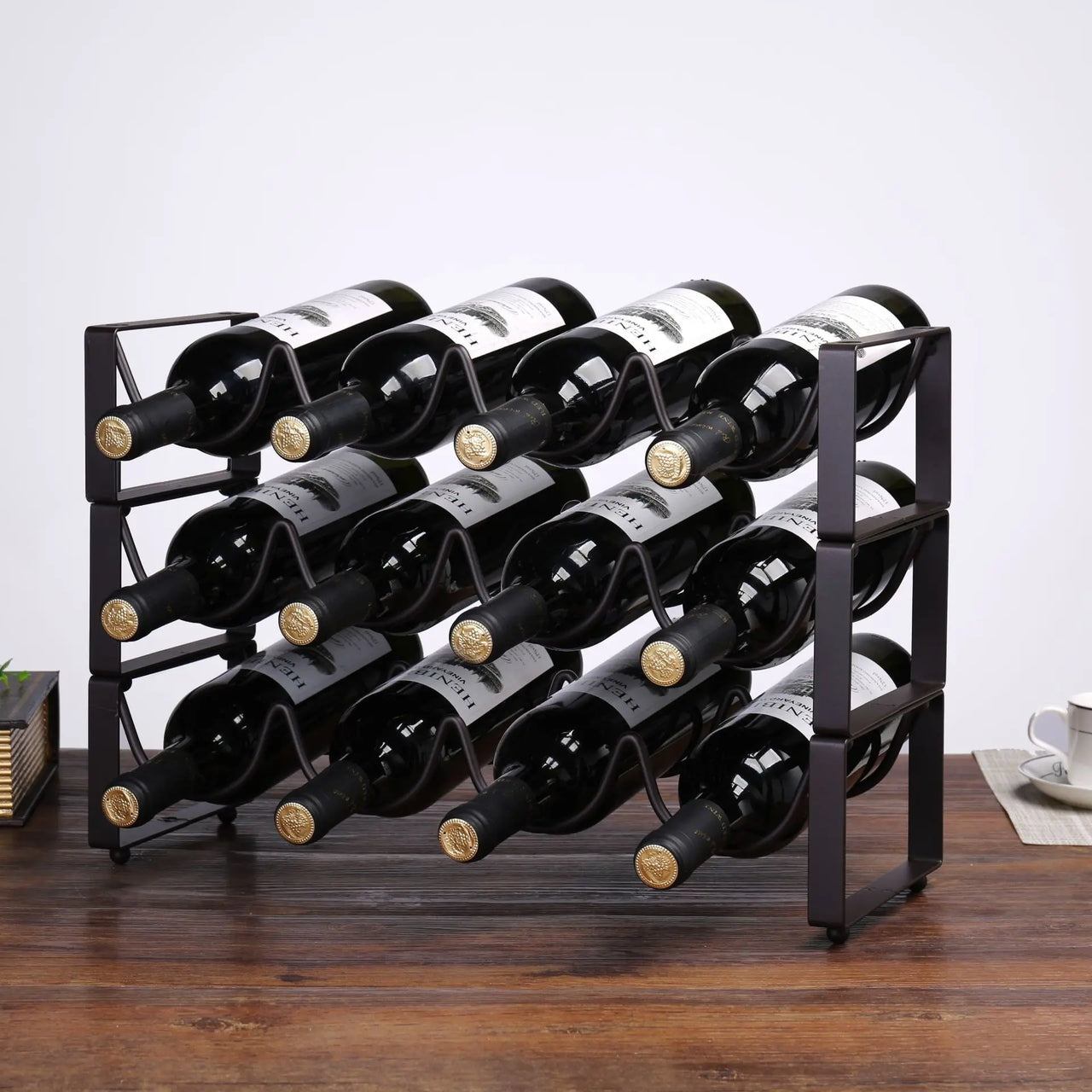 Wine Rack Creative Wire Wine Display Rack Storage Bottles Rack Stand Home Accessory Holds 2/3/4 Bottles