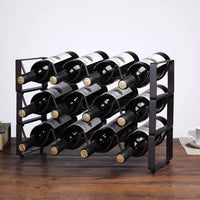 Thumbnail for Wine Rack Creative Wire Wine Display Rack Storage Bottles Rack Stand Home Accessory Holds 2/3/4 Bottles