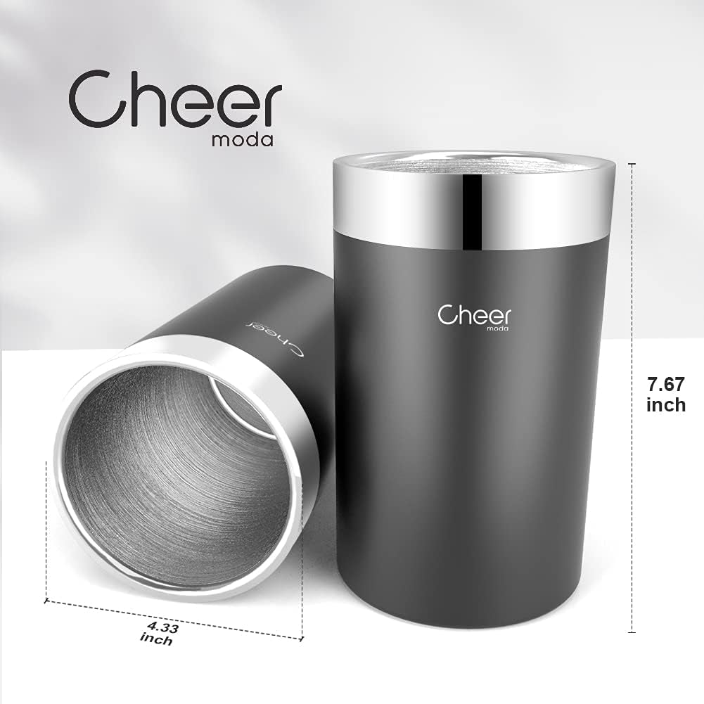 Wine Chiller - Premium Iceless Wine Cooler, Keeps All 750Ml Bottles Cold for Hours, Elegant Insulated Champagne Bucket & Wine Bottle Cooler Ice Bucket, Black