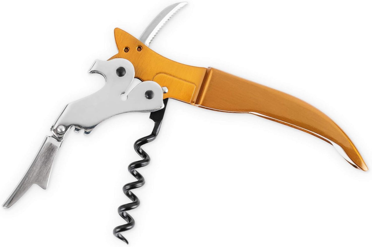 Fantastic Fox Double Hinged Corkscrew, Novelty Wine Key, Waiter’S Corkscrew Bottle Opener