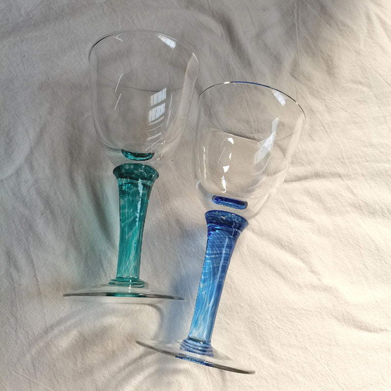 1Pcs Vintage Cocktail Glasses Creative Glass Wine Glasses Home Green Blue Goblet Tulip Glass Red Wine Glass