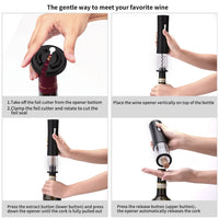 Thumbnail for Automatic Bottle Opener Electric Wine Bottle Opener Corkscrew Foil Cutter Set Red Wine Openers Jar Opener Kitchen Accessories