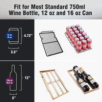 Thumbnail for 24 Inch Wine and Beverage Refrigerator, Built-In & Freestanding with Digital Control, Hold 20 Bottle and 50 Cans