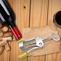 Thumbnail for Stainless Steel Wing Corkscrew Wine Opener, Waiters Corkscrew Cork and Beer Cap Bottles Opener Remover, Used in Kitchen Restaurant Chateau and Bars