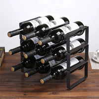 Thumbnail for Wine Rack Creative Wire Wine Display Rack Storage Bottles Rack Stand Home Accessory Holds 2/3/4 Bottles