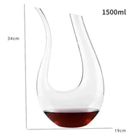 Thumbnail for High Grade 1500ML Crystal U-Shaped Wine Decanter Gift Box Harp Swan Decanter Creative Wine Separator Wine Set Decanter Set